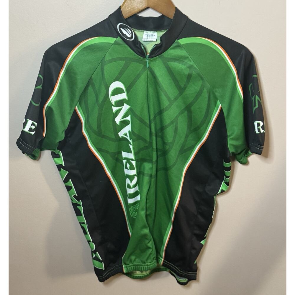 IRELAND Performance Bike Bicycle 2/3 Zip Cycling Jersey Mens Large